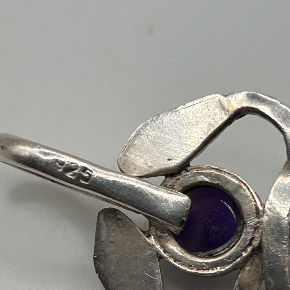Multi-Gemstones Sterling Silver 925 Long Pendant Turquoise, Amethyst, Lapis... - Picture 3 of 6
